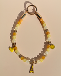 Collier artisanal pour chiens et chats jaune avec charms tour Eiffel – Zag & Wag