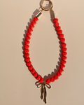 Collier artisanal rouge pour chiens et chats avec charms nœud – Zag & Wag
